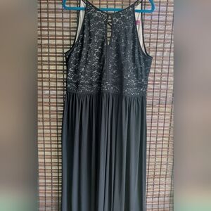 Morgan & Co. Black Lace Maxi Dress